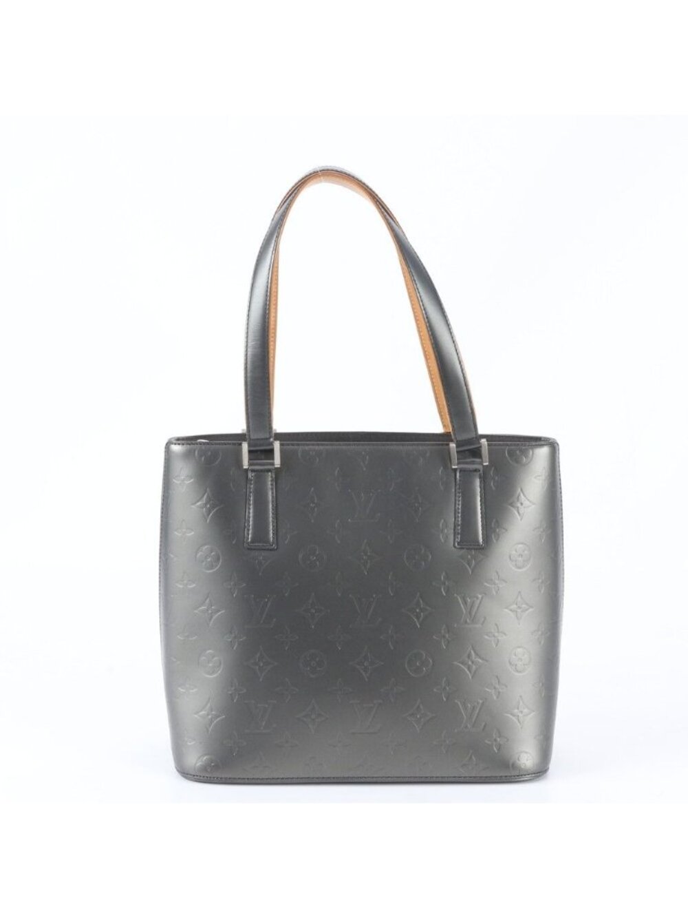 Louis Vuitton Monogram Matte Stockton Noir Leather Tote Bag